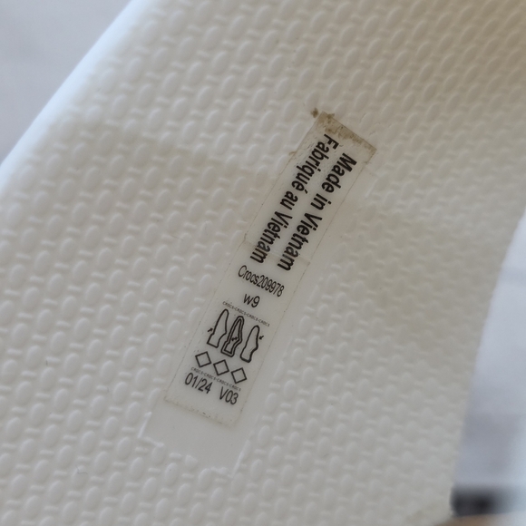 Crocs Womens Brooklyn Woven Buckle Chalk White Platform Sandals Shoes Size 9 - Picture 12 of 12